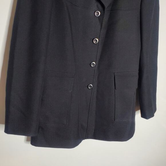 Sisley Vintage Black 4 Button long line blazer jacket Size 40 EU Great condition - Picture 9 of 10